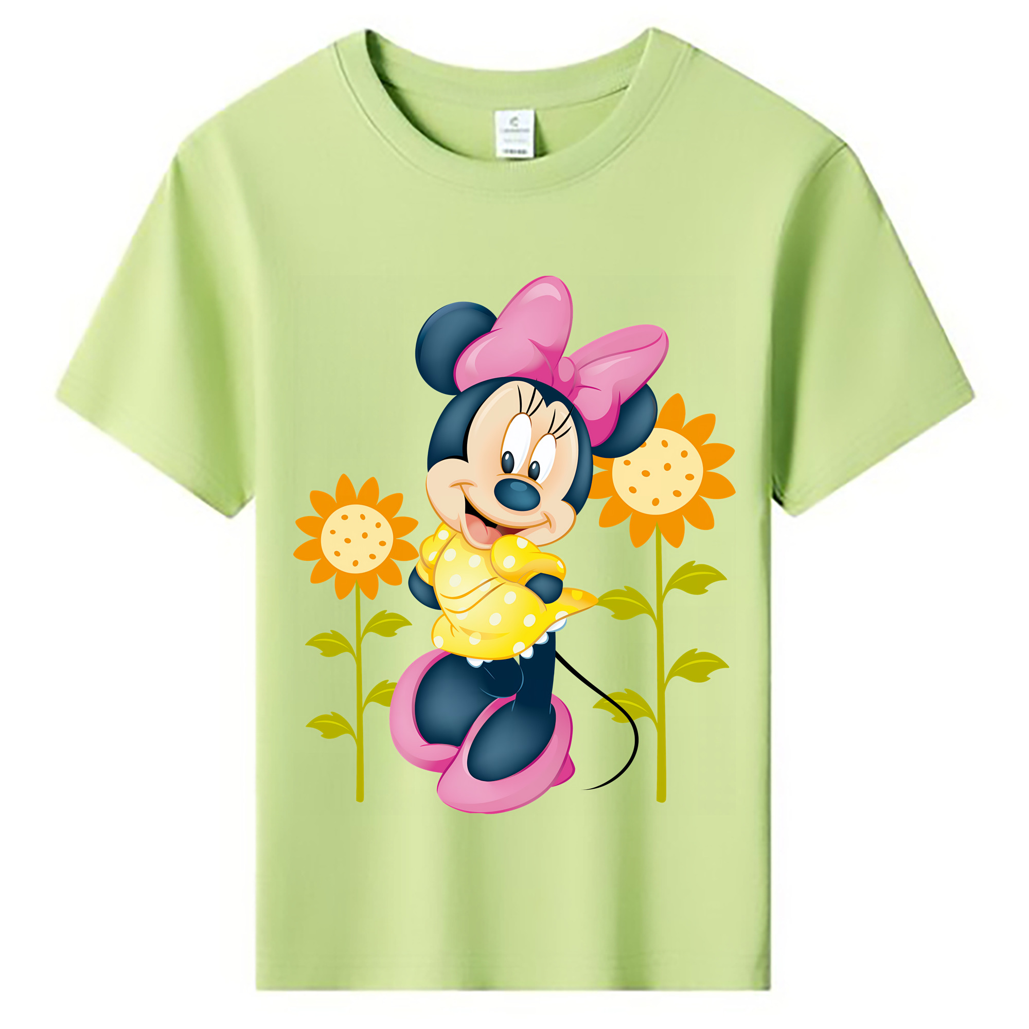 （画像用） ミッキーマウス Mickey Mouse 綿100％キッズTシャツ（フロントプリント）
